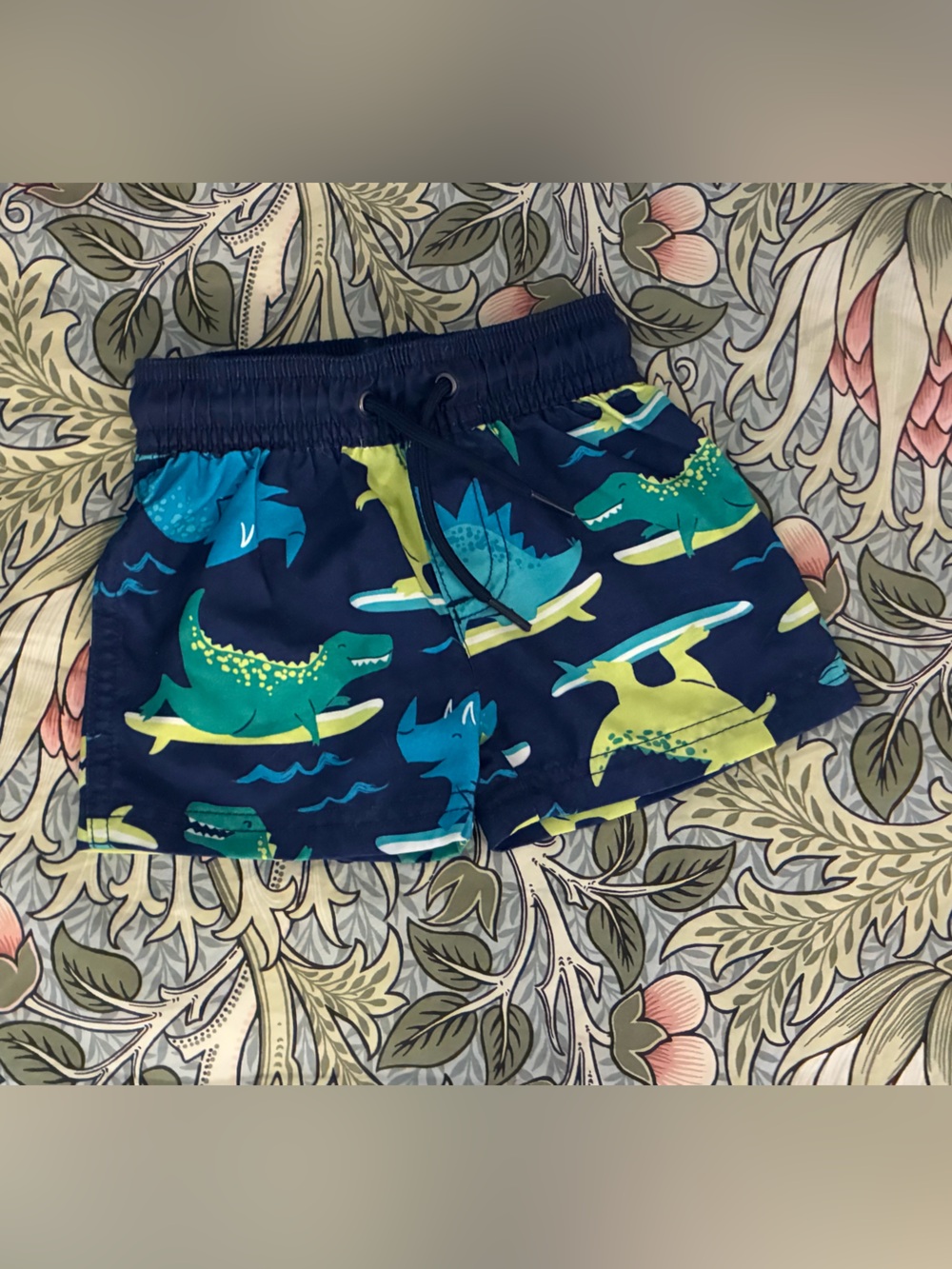 Kids Navy Surfing Dinks Swim Trunks